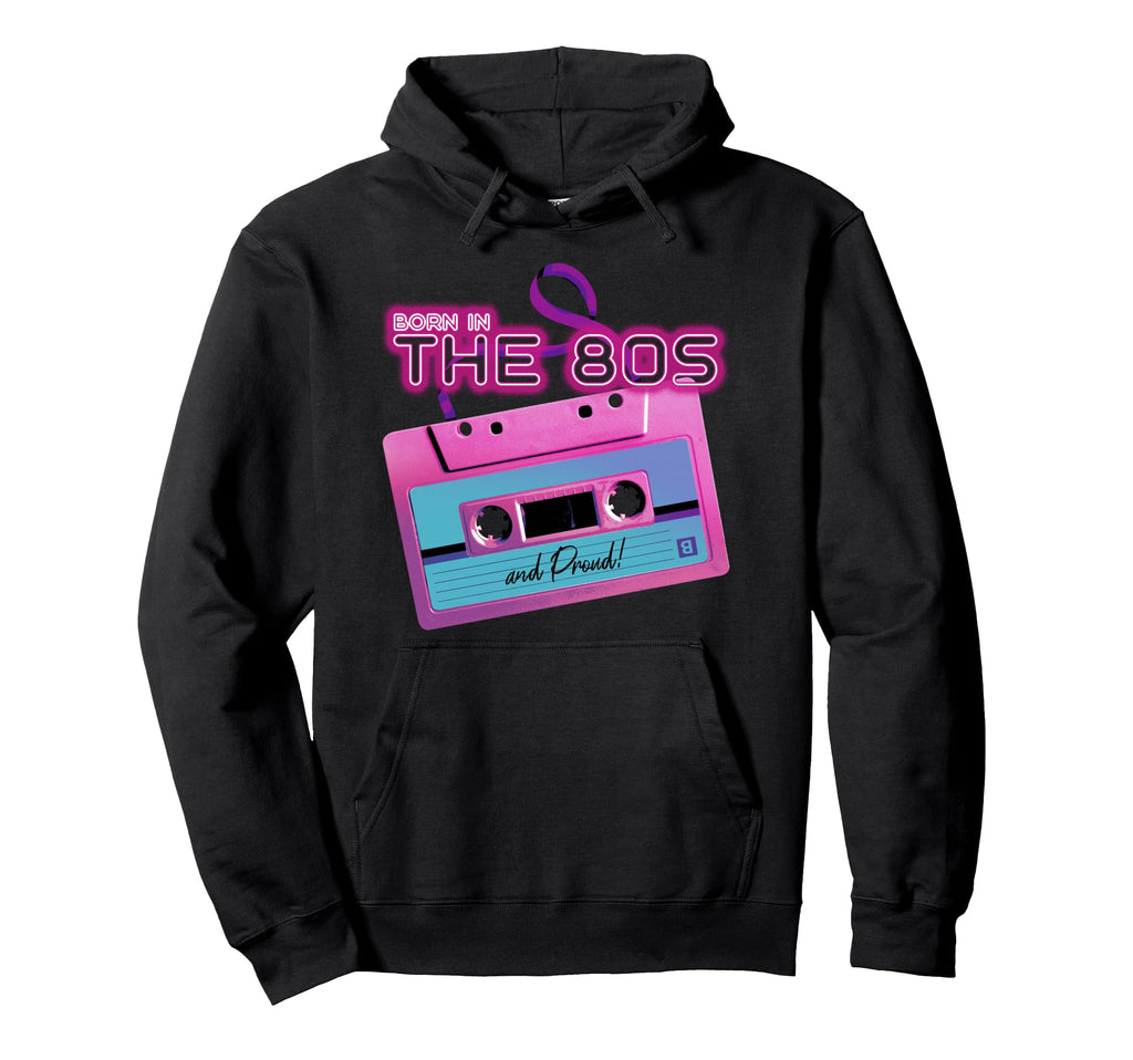 I Love 80S Pop Culture Cassette Tape Hoodie - Minimalist Print Men Women - T-Shirt, Sweatshirt, Hoodie