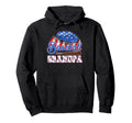 Baseball Grandpa Usa Flag Fathers Day Hoodie - Custom Art Print Men Women - T-Shirt, Sweatshirt, Hoodie
