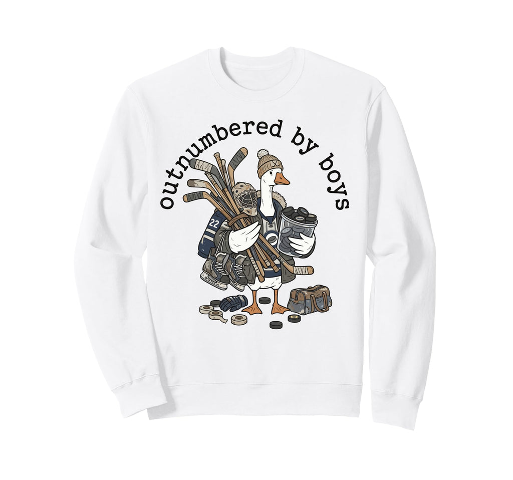 Mom Outnumbered Funny Iced Sweatshirt - Casual Everyday Wear Men Women - T-Shirt, Sweatshirt, Hoodie