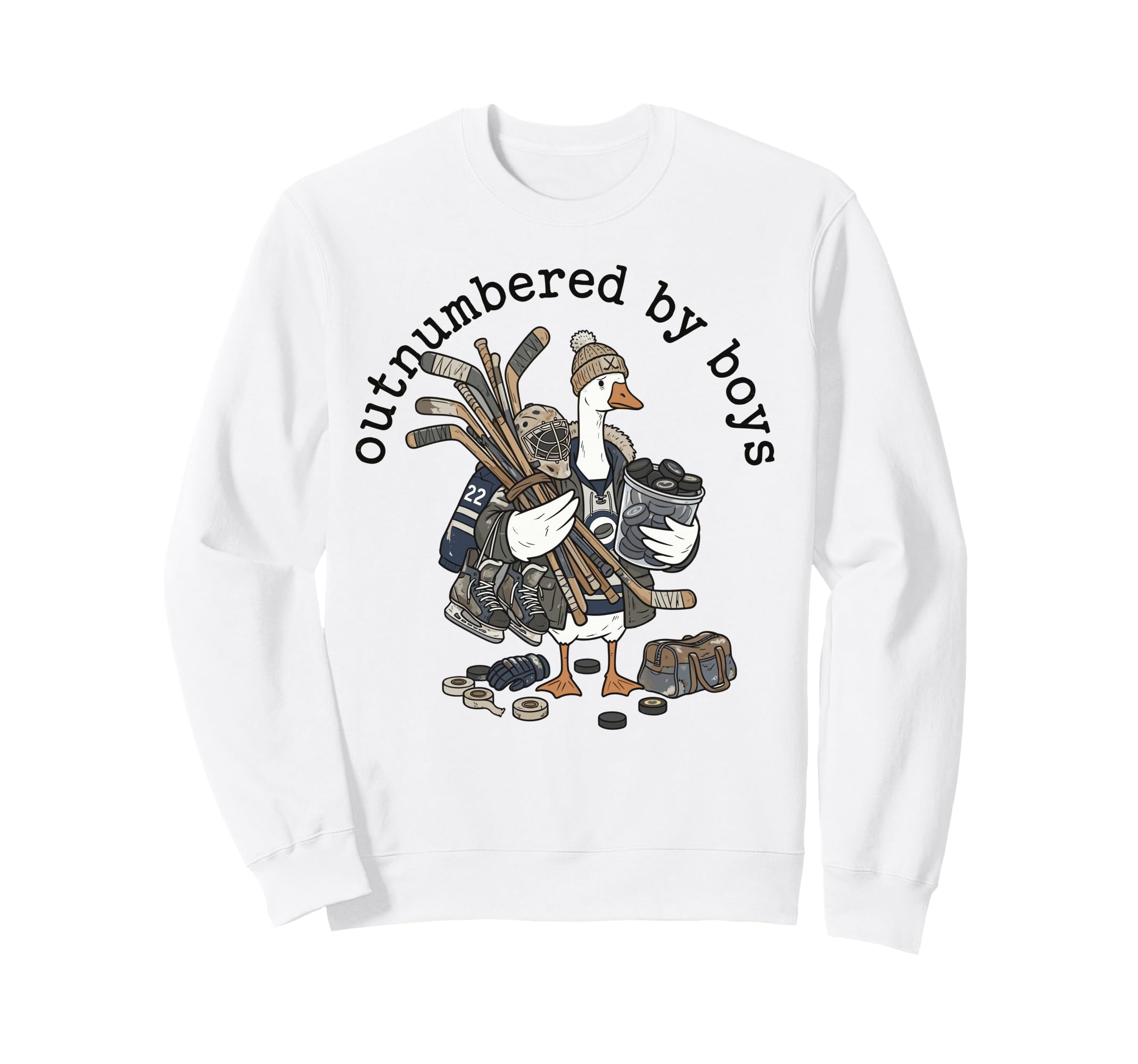 Mom Outnumbered Funny Iced Sweatshirt - Casual Everyday Wear Men Women - T-Shirt, Sweatshirt, Hoodie