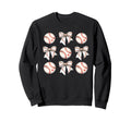 Baseball Sister Mom Coquette Bow Sweatshirt - Aesthetic Graphic Unisex - T-Shirt, Sweatshirt, Hoodie