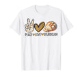 Peace Love Sourdough Bread Making Homemade T-Shirt - Unique Graphic Unisex - T-Shirt, Sweatshirt, Hoodie