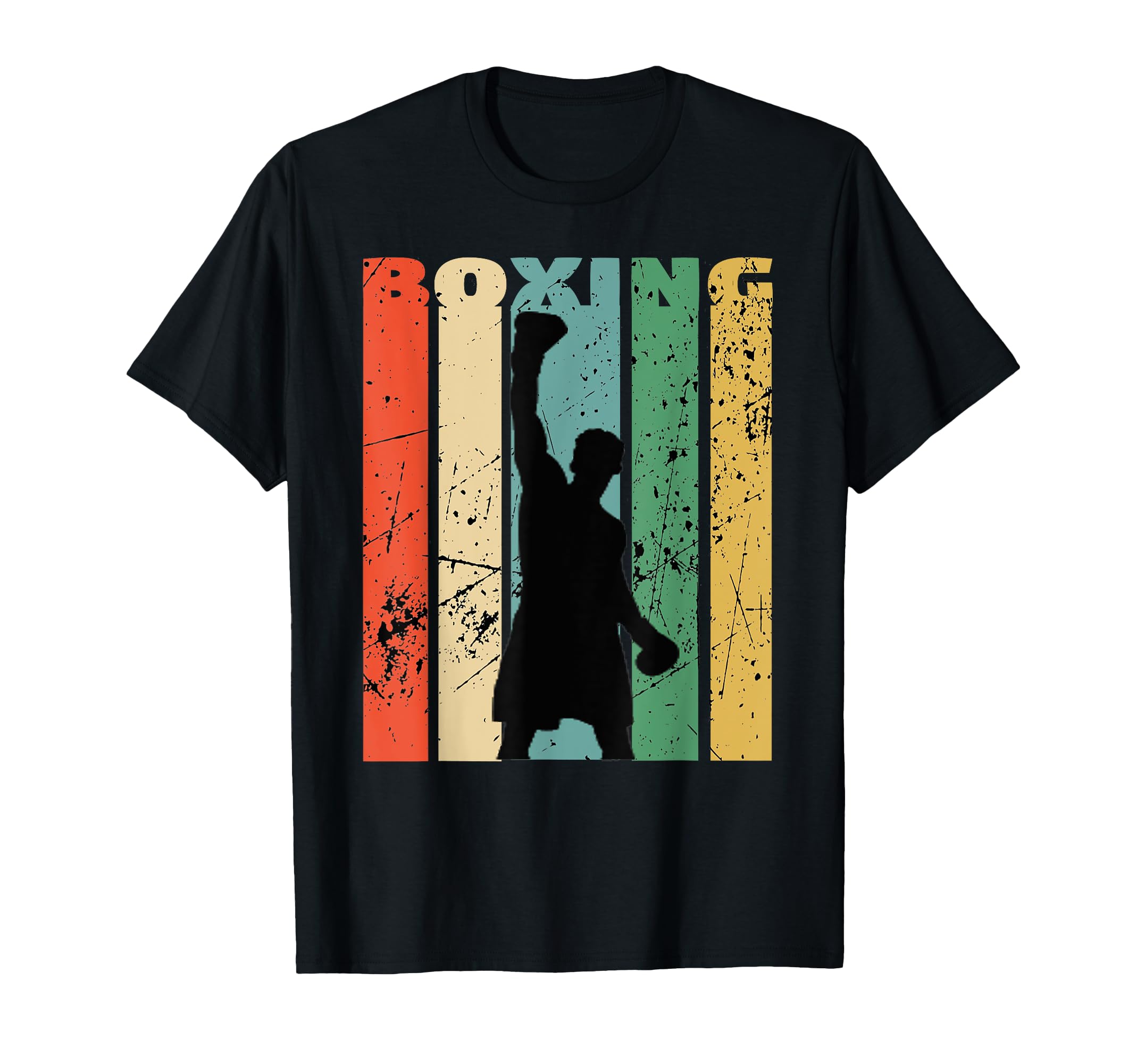 Boxing Distressed Boxer And Fist Fight T-Shirt - Minimalist Print Men Women - T-Shirt, Sweatshirt, Hoodie