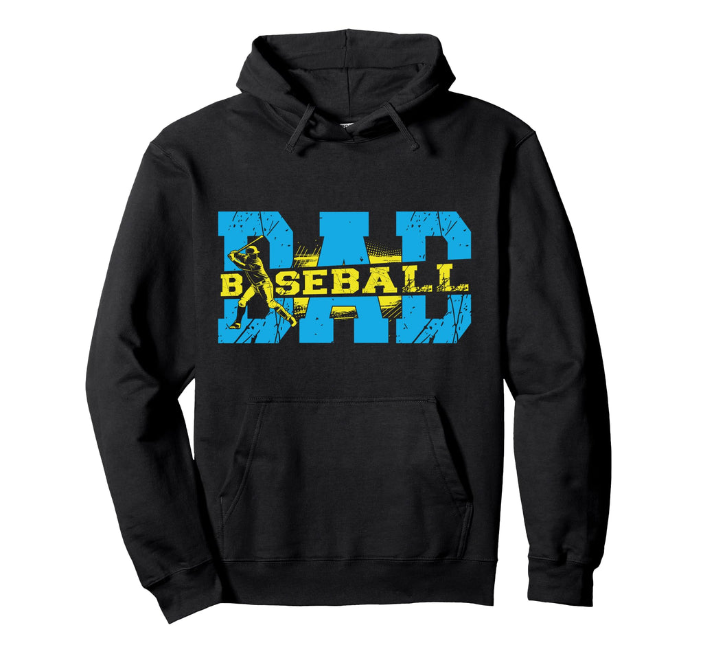 Baseball Fan Dad Father Baseball Dad Hoodie - Graphic Print Men Women - T-Shirt, Sweatshirt, Hoodie