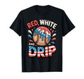 July 4Th Red White Blue Ice Cream Drip T-Shirt - Graphic Print for Adults - T-Shirt, Sweatshirt, Hoodie