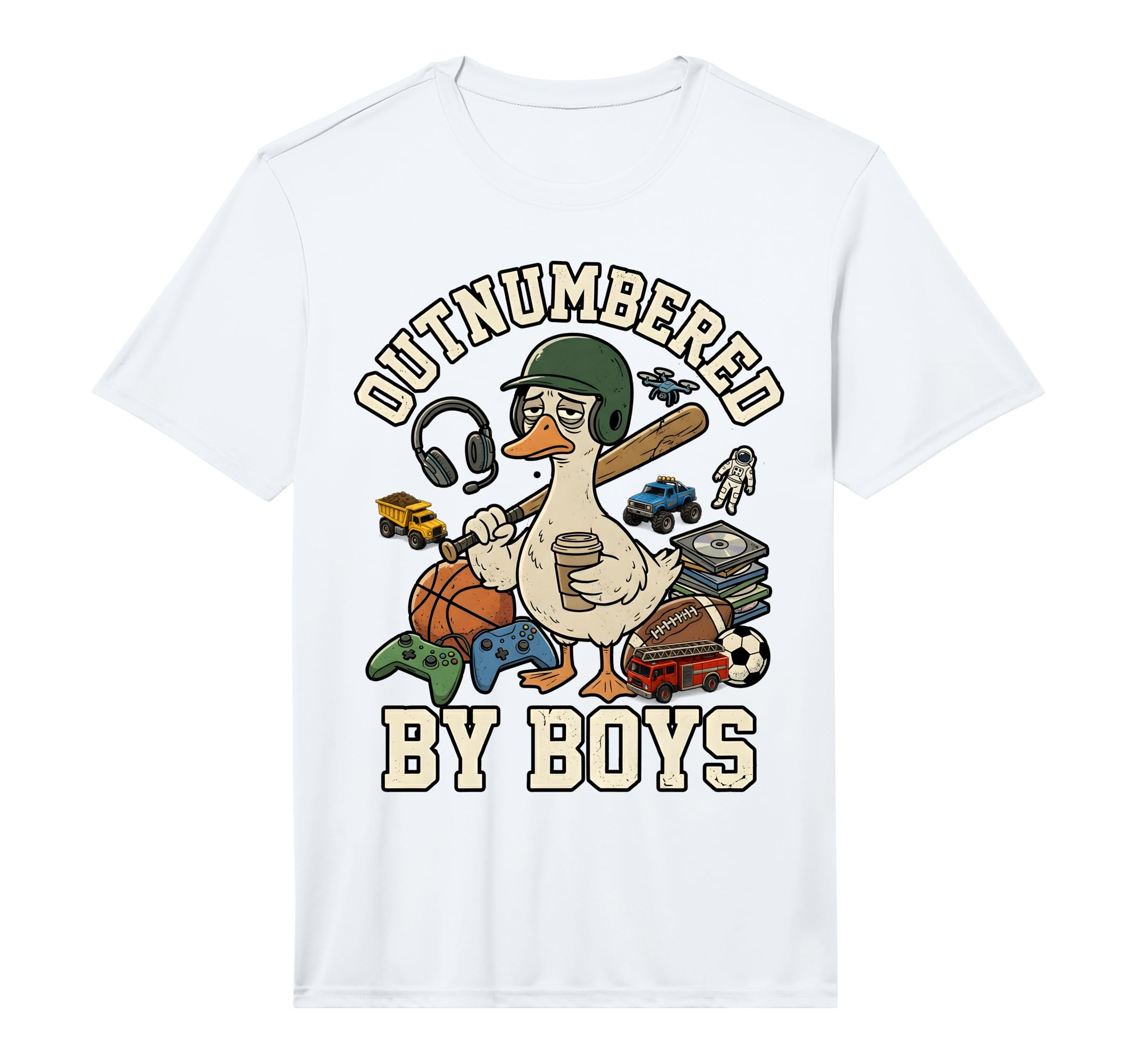 Outnumbered Funny Mom Goose Mothers T-Shirt - Minimalist Print for Adults - T-Shirt, Sweatshirt, Hoodie