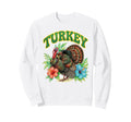 Turkey Groovy Floral Turkey Sweatshirt - Minimalist Print for Adults - T-Shirt, Sweatshirt, Hoodie