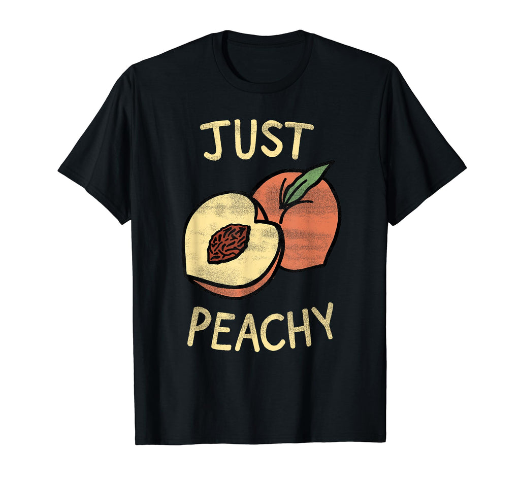 Just Peachy Peach Distressed T-Shirt - Custom Art Print for Adults - T-Shirt, Sweatshirt, Hoodie