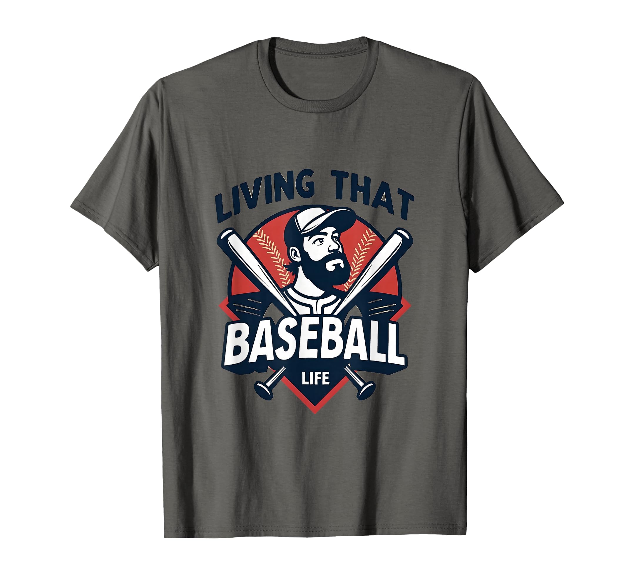 Living That Baseball Life Dad T-Shirt - Minimalist Print Unisex - T-Shirt, Sweatshirt, Hoodie