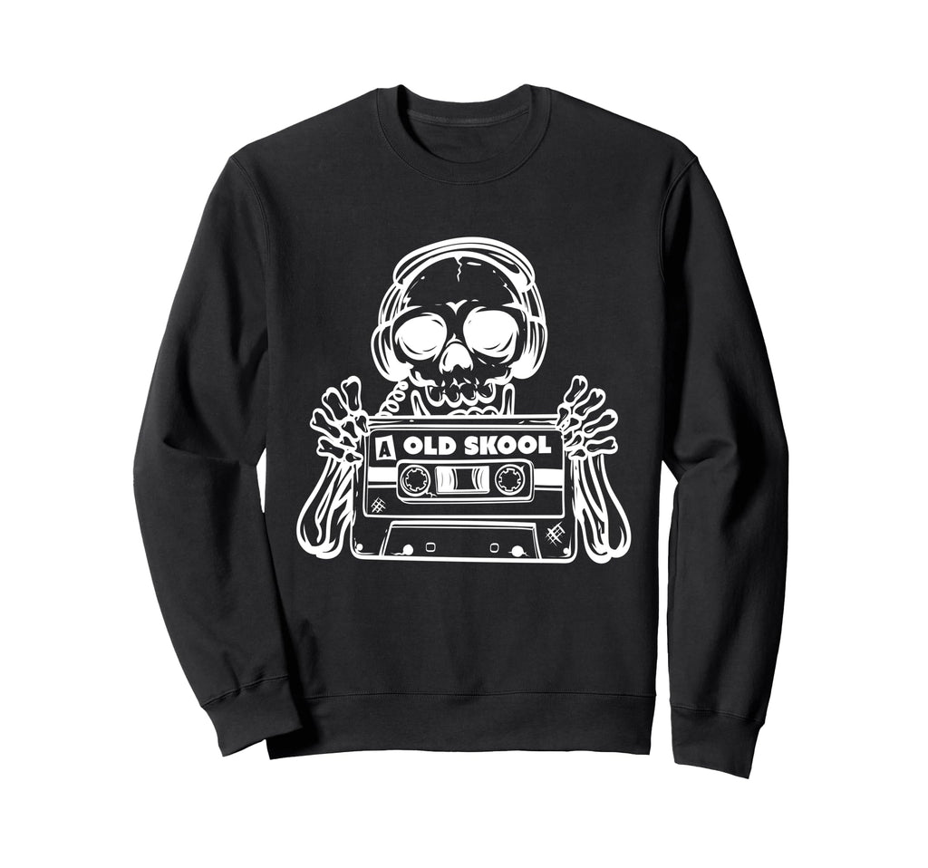 Cassette Tape Old Skool Music Skeleton Sweatshirt - Custom Art Print Unisex - T-Shirt, Sweatshirt, Hoodie