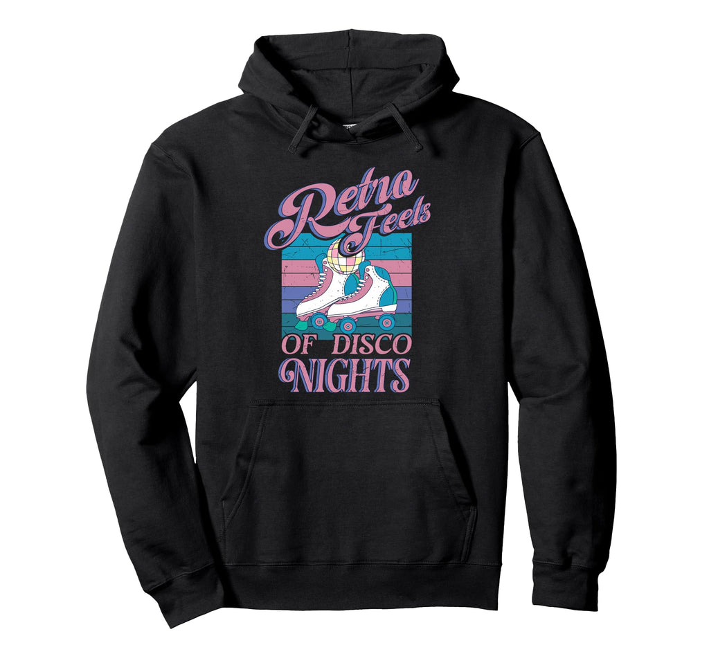 Roller Skates Party Feels Disco Nights Hoodie - Unique Graphic for Adults - T-Shirt, Sweatshirt, Hoodie