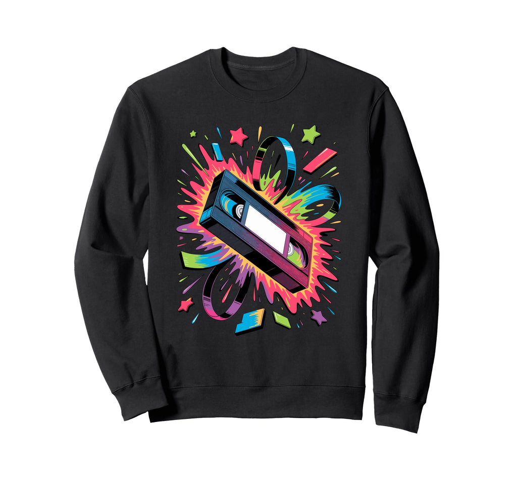 Splash Art Cassette Player Sweatshirt - Casual Everyday Wear for Adults - T-Shirt, Sweatshirt, Hoodie