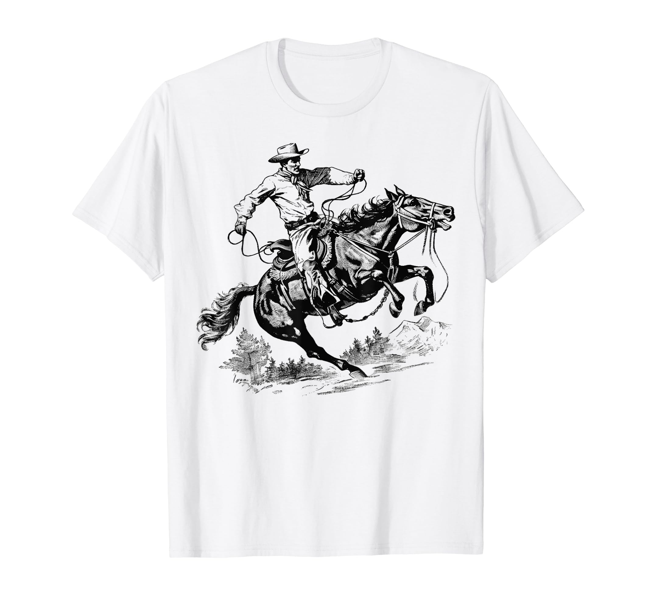 Cowboy Rodeo Horse Riding Usa Cowboy T-Shirt - Trendy Graphic Men Women - T-Shirt, Sweatshirt, Hoodie