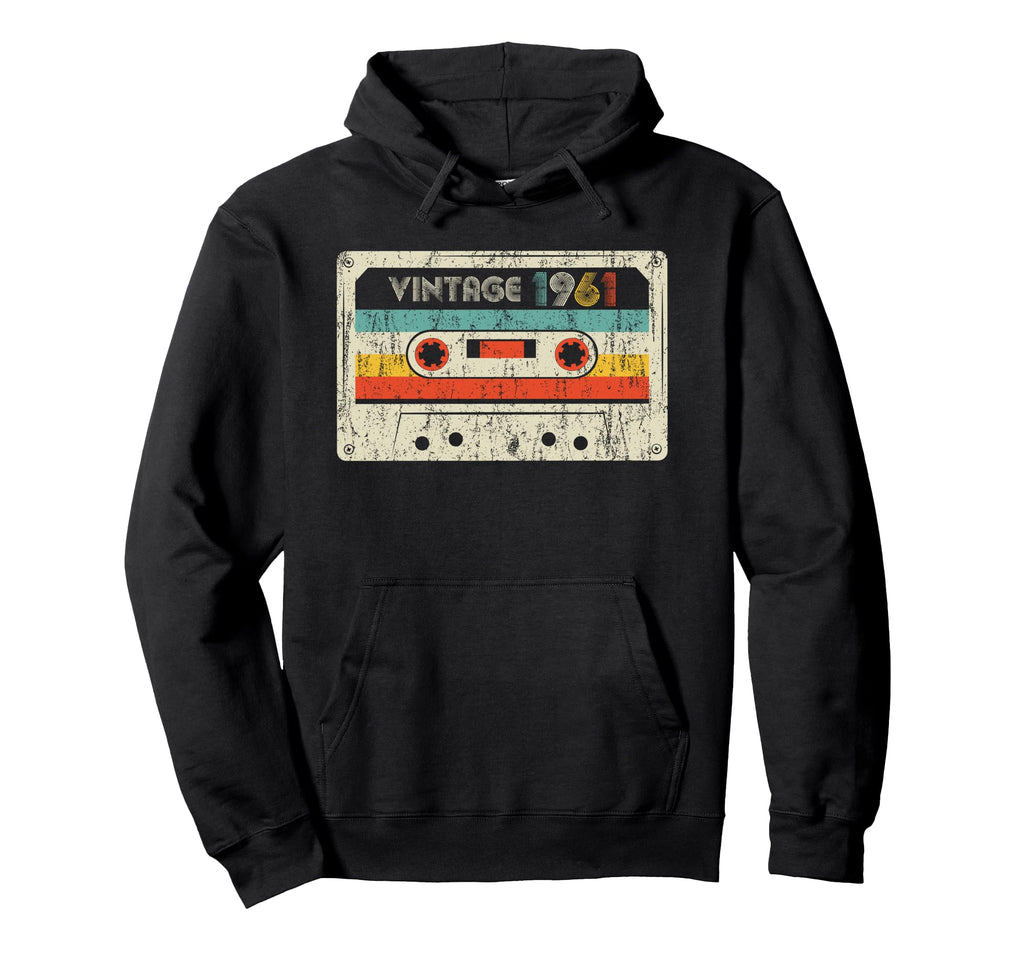 1961 Birthday 1961 Cassette Tape Hoodie - Unique Graphic Men Women - T-Shirt, Sweatshirt, Hoodie