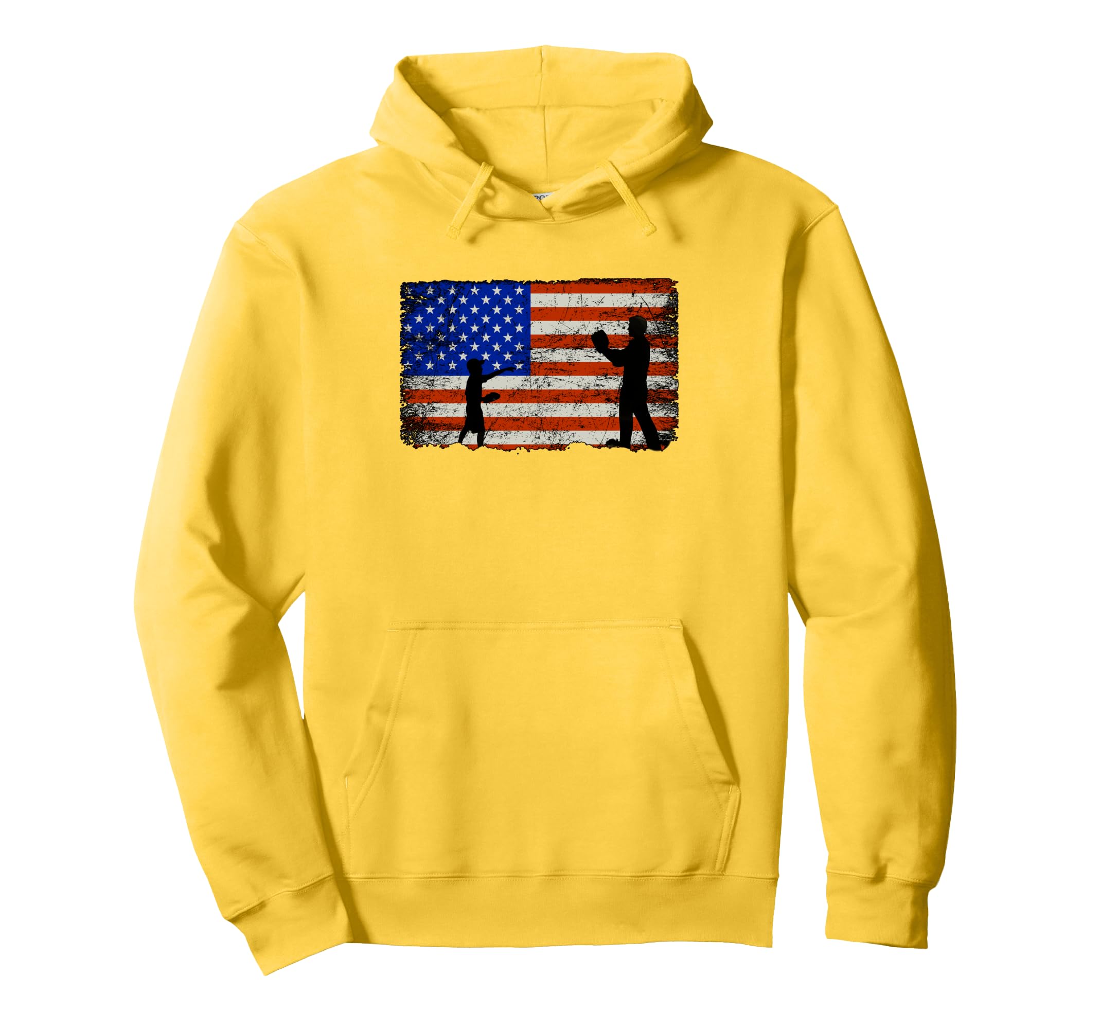 Baseball Coach Baseball Dad American Hoodie - Custom Art Print Men Women - T-Shirt, Sweatshirt, Hoodie