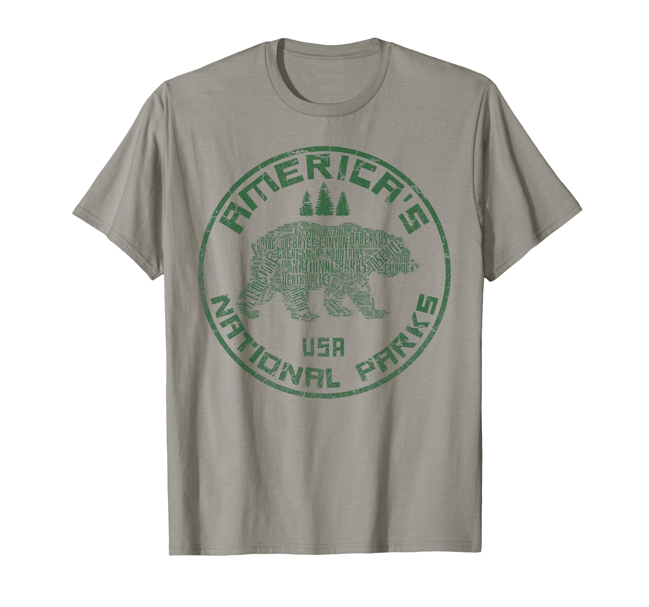 National Parks Bear Hiking Travel T-Shirt - Minimalist Print Unisex - T-Shirt, Sweatshirt, Hoodie