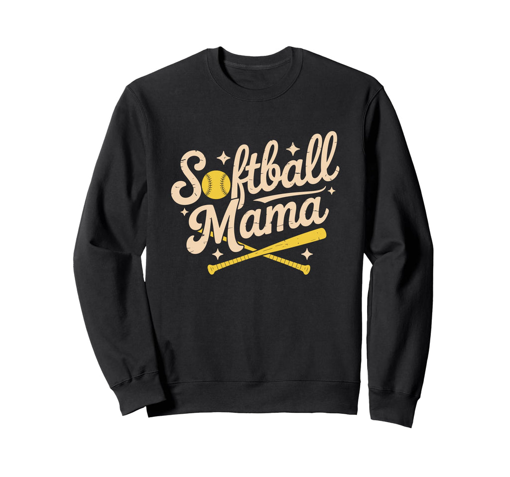 Softball Mama Baseball Sports Game Sweatshirt - Custom Art Print Men Women - T-Shirt, Sweatshirt, Hoodie