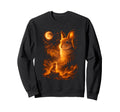 Bunny Howling To Moon 90S Moon Sweatshirt - Unique Graphic Men Women - T-Shirt, Sweatshirt, Hoodie