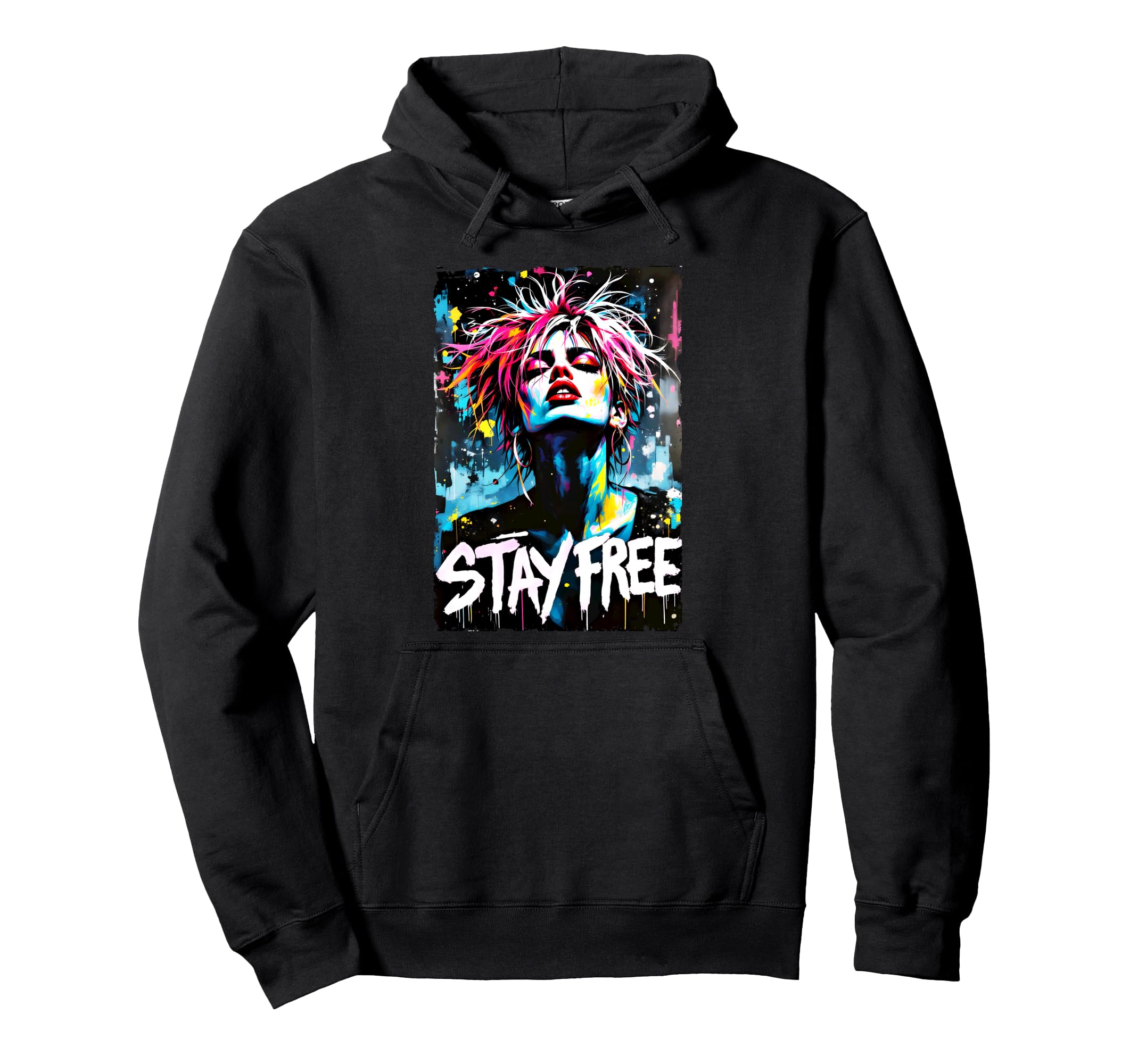 Punk 90S Grunge Graffiti Street Art Hoodie - Trendy Graphic for Adults - T-Shirt, Sweatshirt, Hoodie