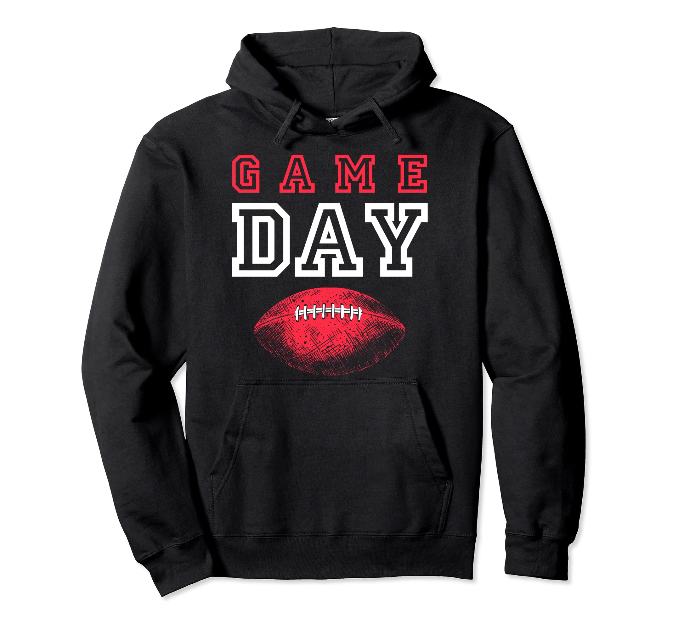 Game Day Football Distressed Funny Hoodie - Unique Graphic Men Women - T-Shirt, Sweatshirt, Hoodie