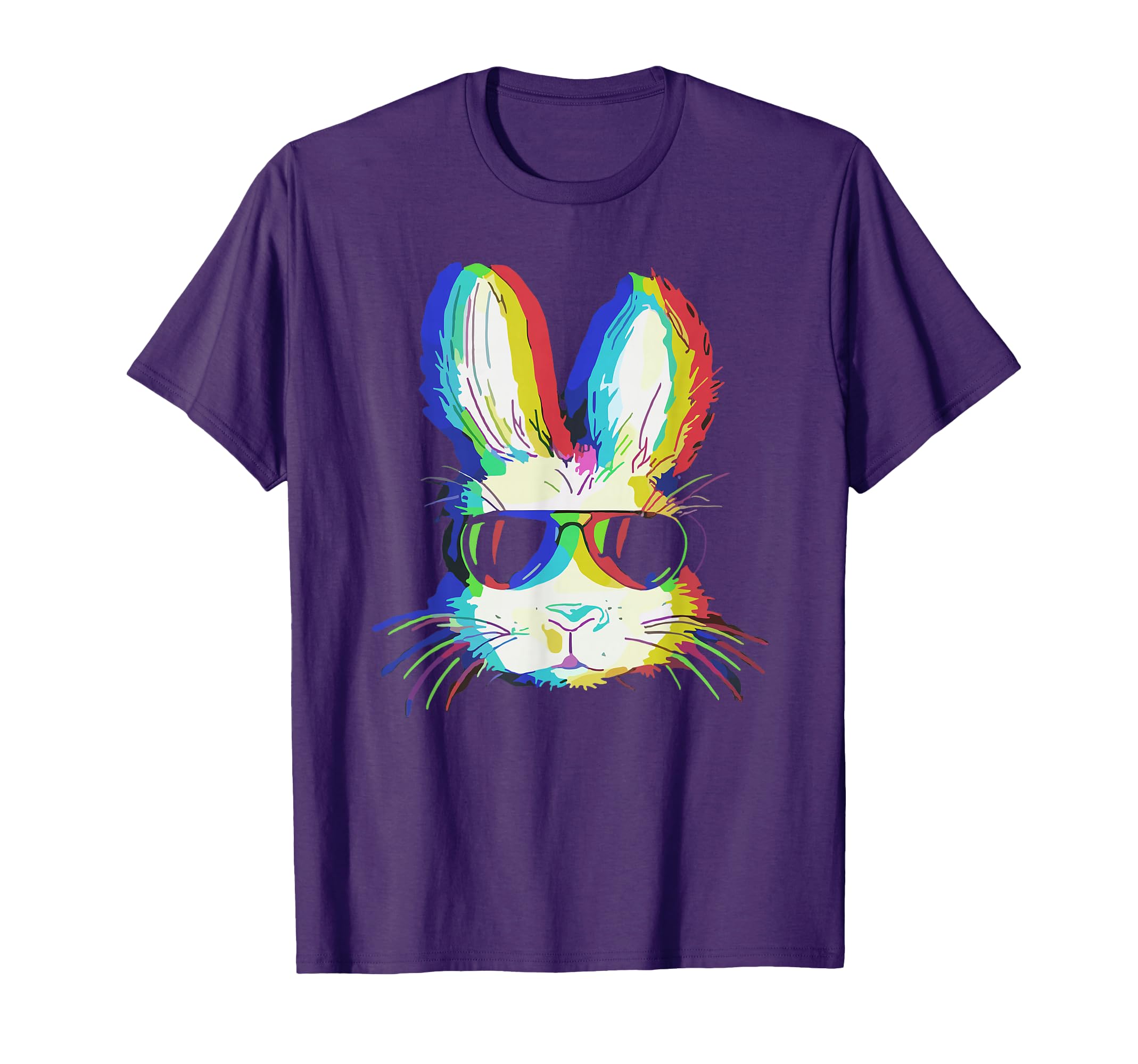 Bunny Trippy Vaporwave Easter Techno T-Shirt - Minimalist Print Men Women - T-Shirt, Sweatshirt, Hoodie