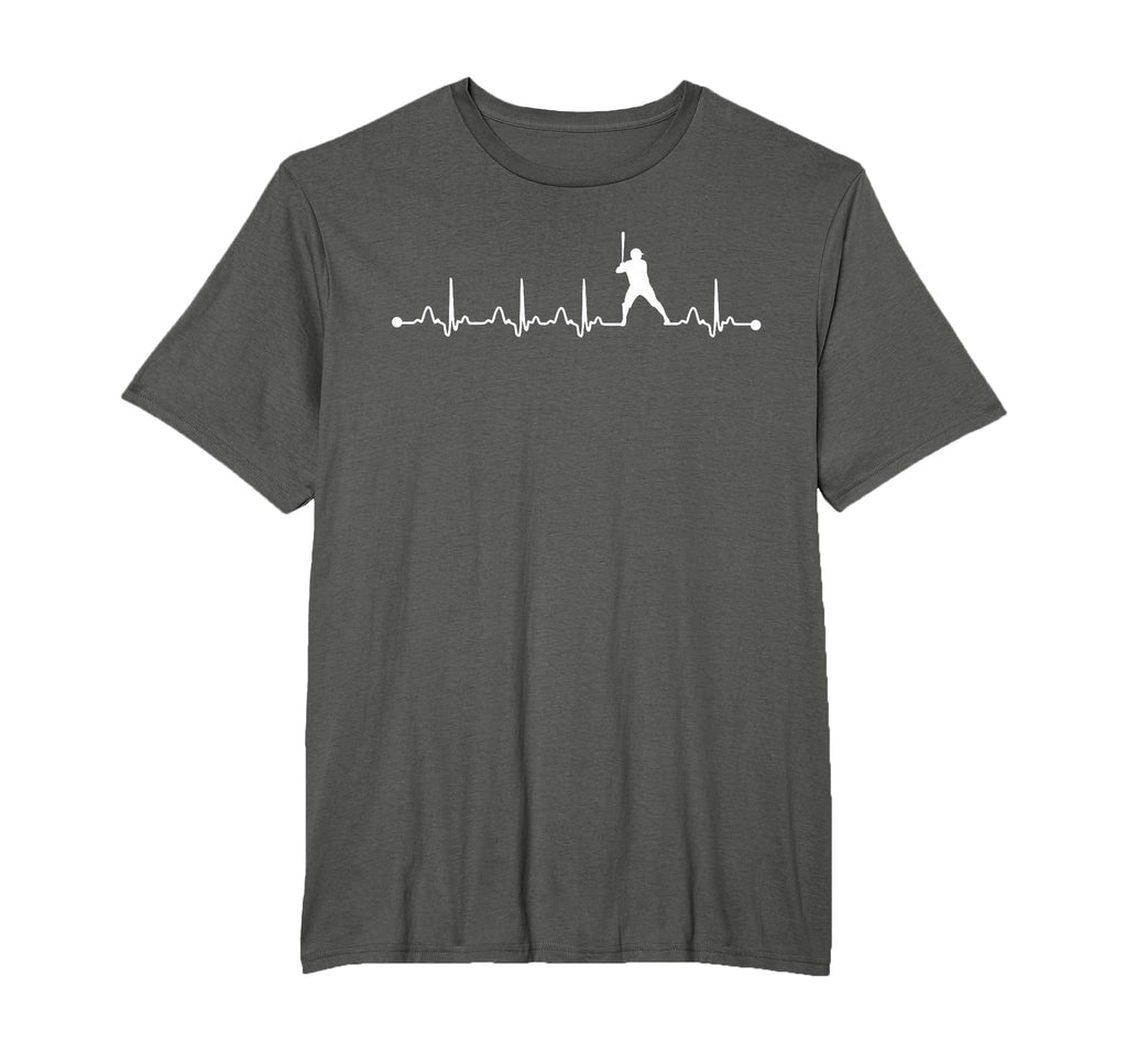 Baseball Heartbeat Ecg Baseball Player T-Shirt - Trendy Graphic Unisex - T-Shirt, Sweatshirt, Hoodie