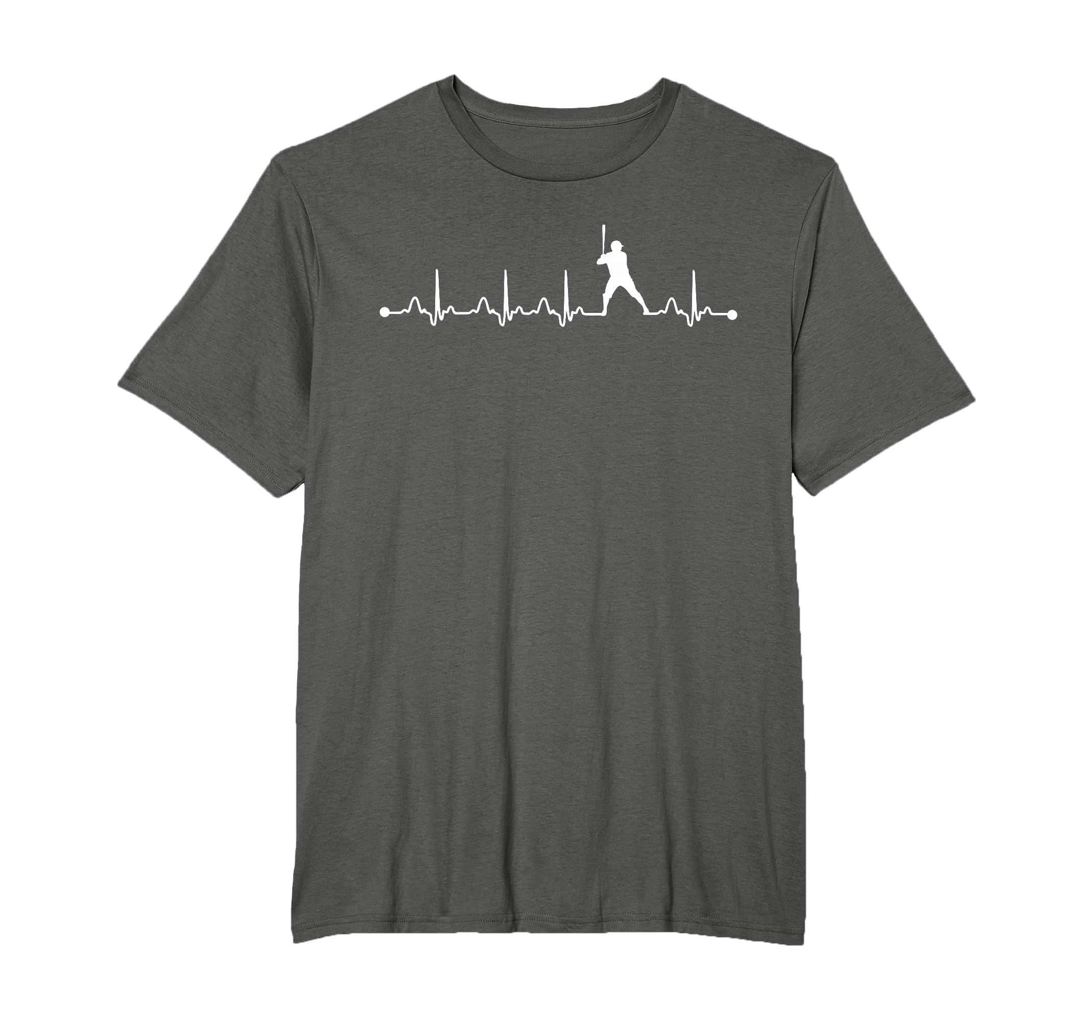 Baseball Heartbeat Ecg Baseball Player T-Shirt - Trendy Graphic Unisex - T-Shirt, Sweatshirt, Hoodie