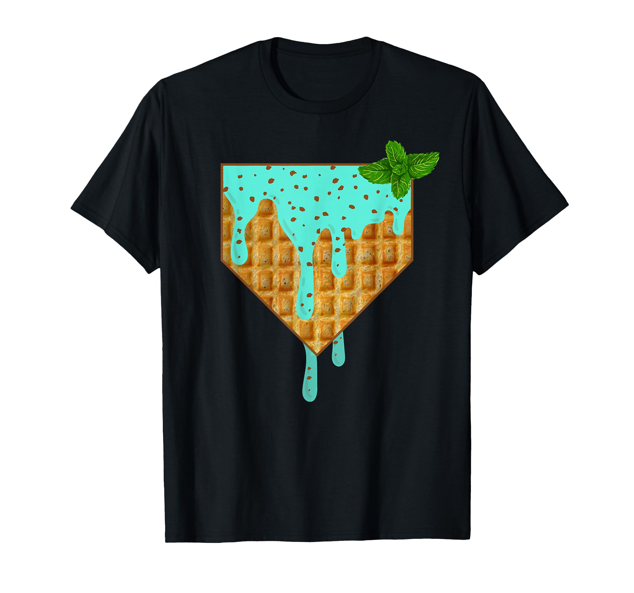 Home Plate Drip Mint Chocolate Chip T-Shirt - Graphic Print for Adults - T-Shirt, Sweatshirt, Hoodie