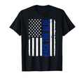 Back Blue Thin Blue Line Flag Pro T-Shirt - Streetwear Style for Adults - T-Shirt, Sweatshirt, Hoodie