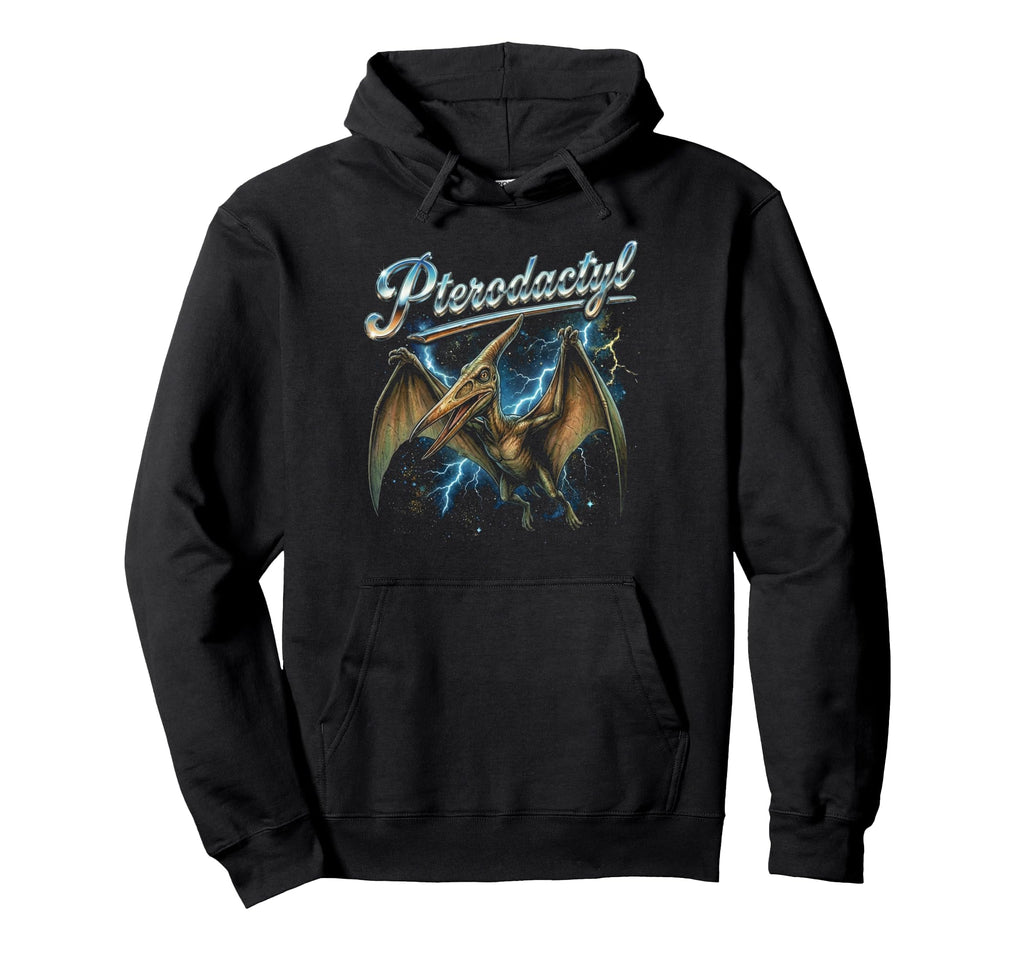 Pterodactyl 90S Funny Dinosaur 80S Hoodie - Minimalist Print for Adults - T-Shirt, Sweatshirt, Hoodie
