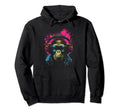 Cyberpunk Monkey Headphones Aesthetic Hoodie - Casual Everyday Wear Unisex - T-Shirt, Sweatshirt, Hoodie