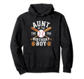 Aunt Baseball Birthday Family Baller Hoodie - Graphic Print Unisex - T-Shirt, Sweatshirt, Hoodie