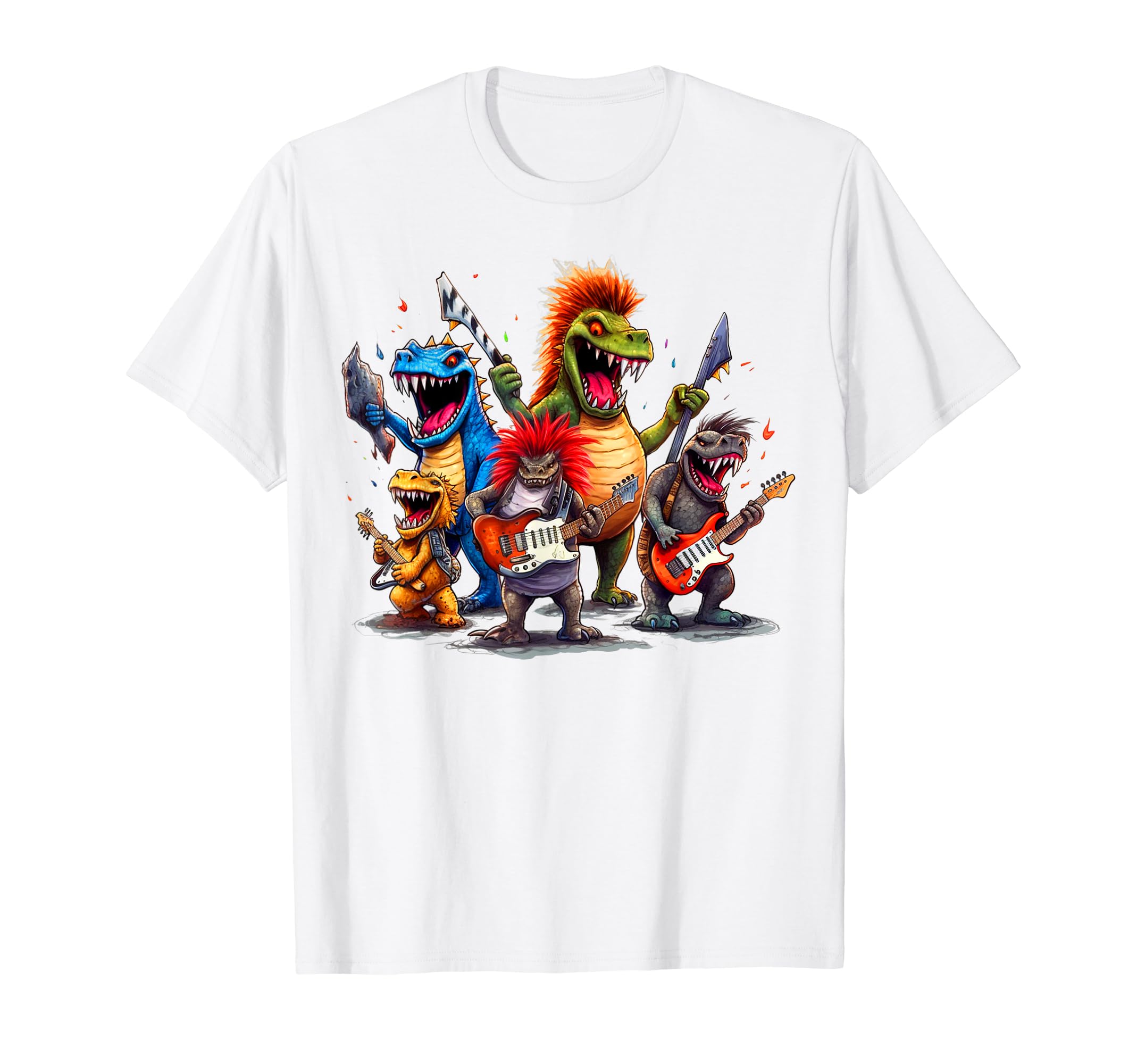 Dinosaurs Rock Legends Prehistoric Band T-Shirt - Minimalist Print Unisex - T-Shirt, Sweatshirt, Hoodie
