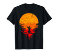 Fly Fishing Sunset Distressed T-Shirt - Novelty Apparel for Adults - T-Shirt, Sweatshirt, Hoodie