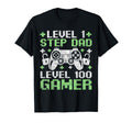 Gamer Stepdad Fathers Day Level 1 Step T-Shirt - Custom Art Print Unisex - T-Shirt, Sweatshirt, Hoodie