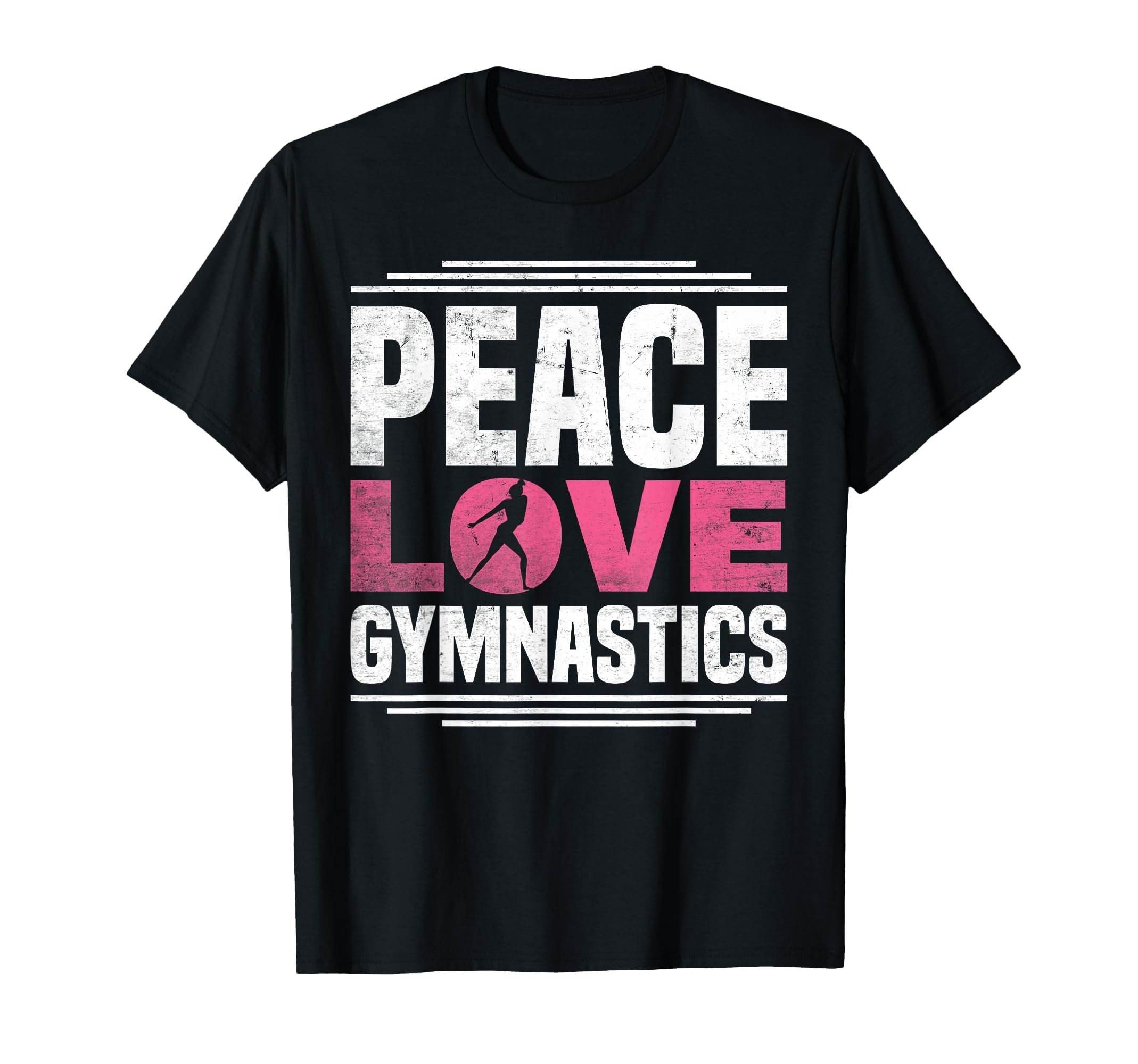Peace Love Gymnastics Gymnastics T-Shirt - Streetwear Style for Adults - T-Shirt, Sweatshirt, Hoodie