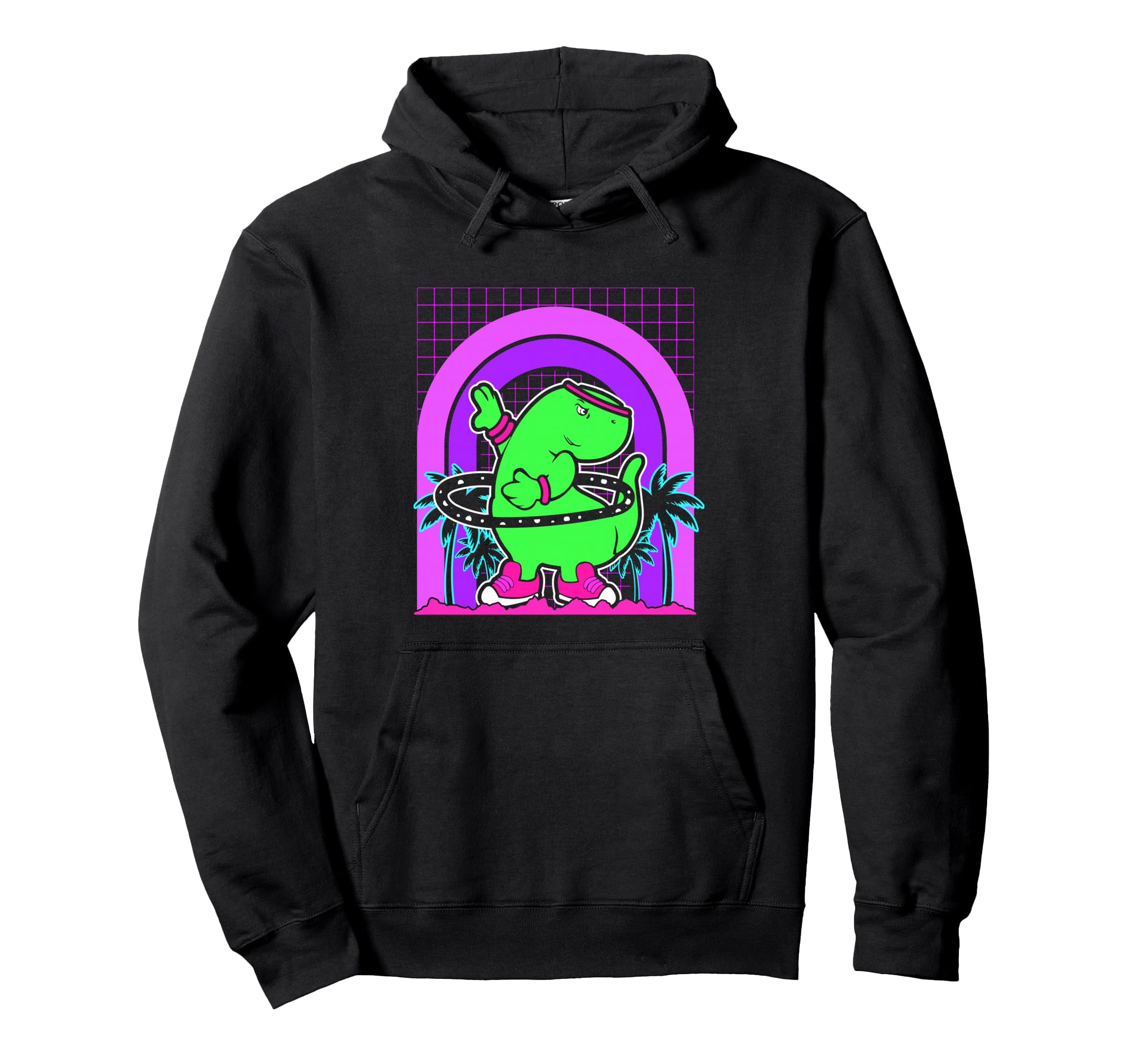 Aesthetic Vaporwave Outfits Dinosaur Hoodie - Unique Graphic Men Women - T-Shirt, Sweatshirt, Hoodie
