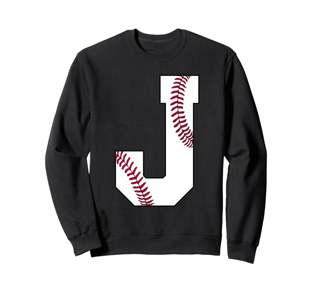J Baseball Initial Personalized Letter Sweatshirt - Novelty Apparel Unisex - T-Shirt, Sweatshirt, Hoodie