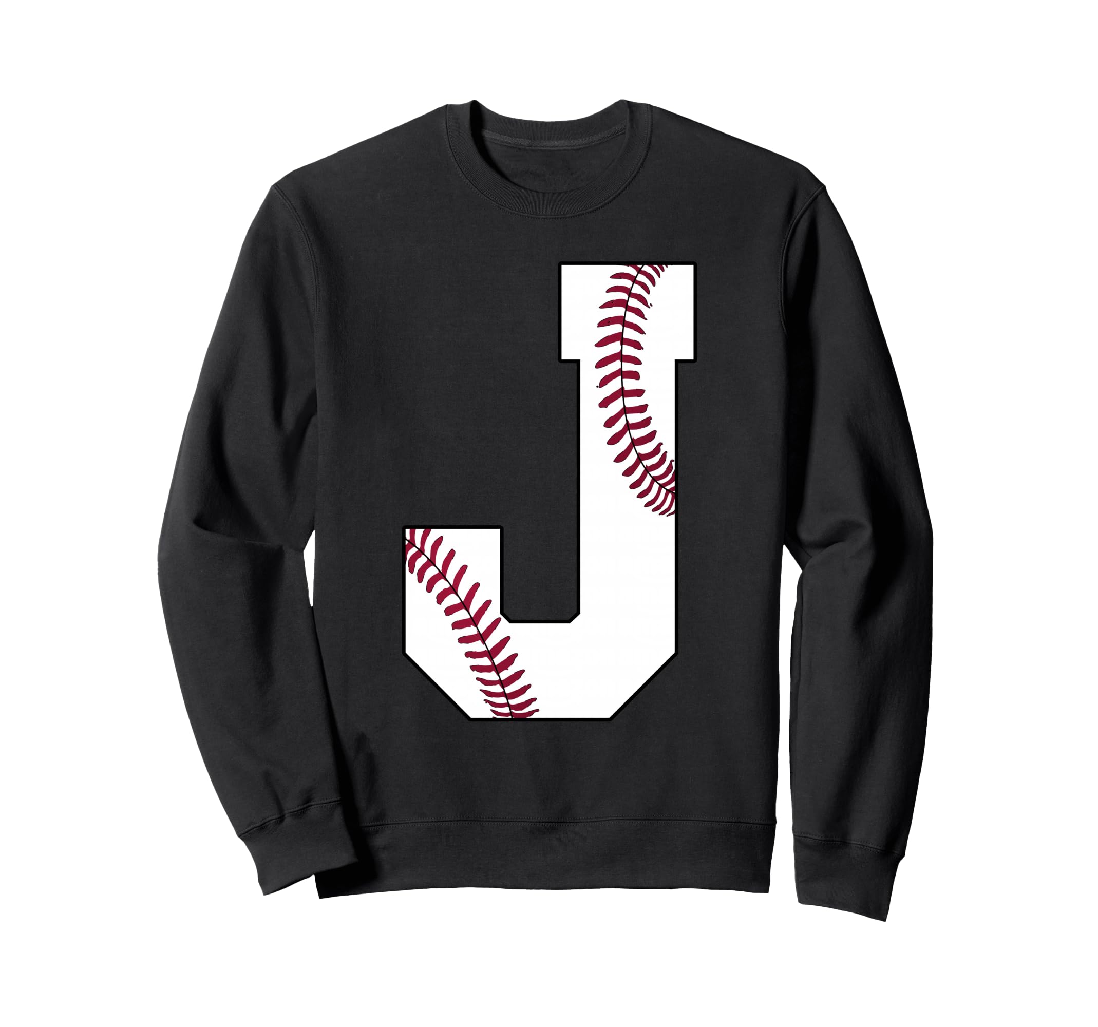 J Baseball Initial Personalized Letter Sweatshirt - Novelty Apparel Unisex - T-Shirt, Sweatshirt, Hoodie