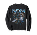 Platypus 90S Heavy Metal Platypus Sweatshirt - Aesthetic Graphic Men Women - T-Shirt, Sweatshirt, Hoodie