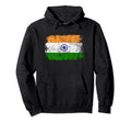 India Flag Distressed Hoodie - Graphic Print for Adults - T-Shirt, Sweatshirt, Hoodie
