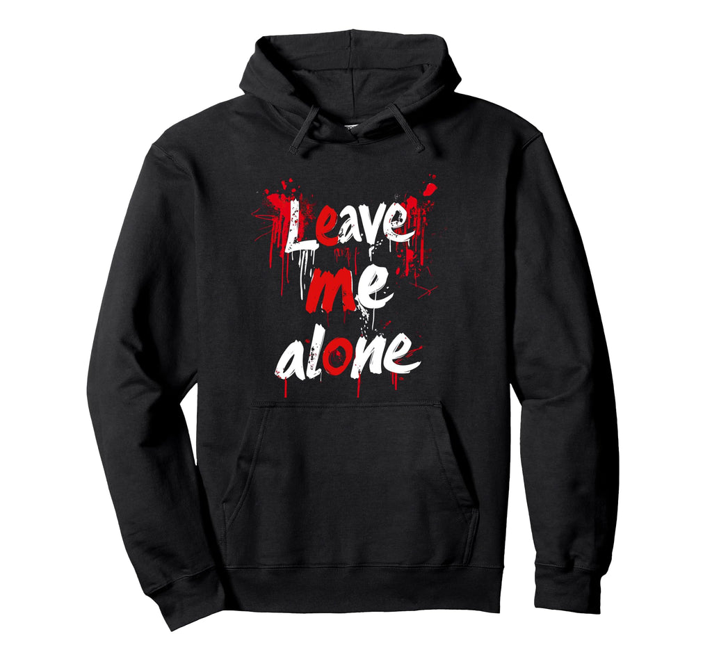 Leave Me Alone Y2K Emo Aesthetic Hoodie - Minimalist Print for Adults - T-Shirt, Sweatshirt, Hoodie