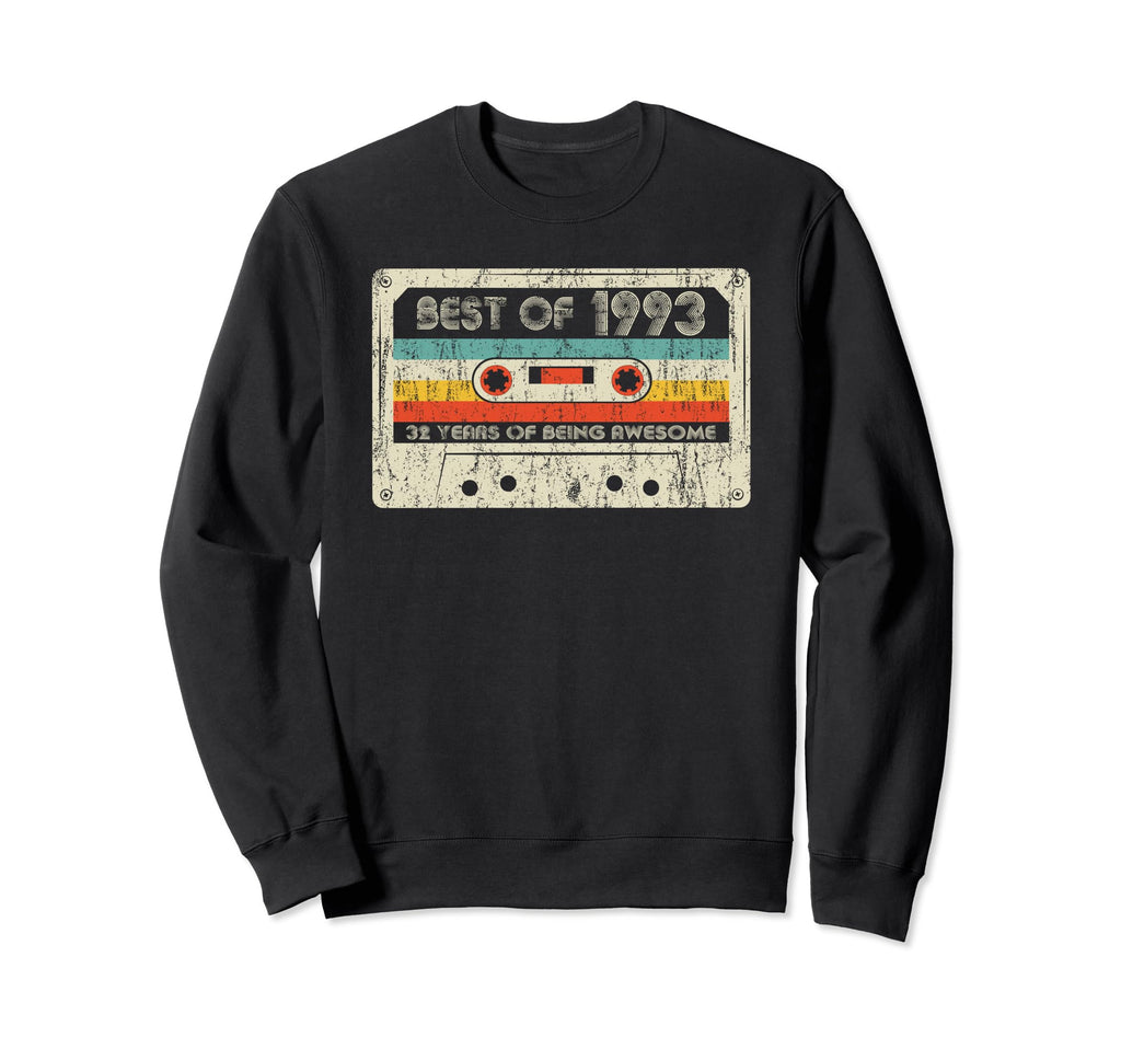 Best 1993 1993 Birthday Cassette Sweatshirt - Trendy Graphic for Adults - T-Shirt, Sweatshirt, Hoodie