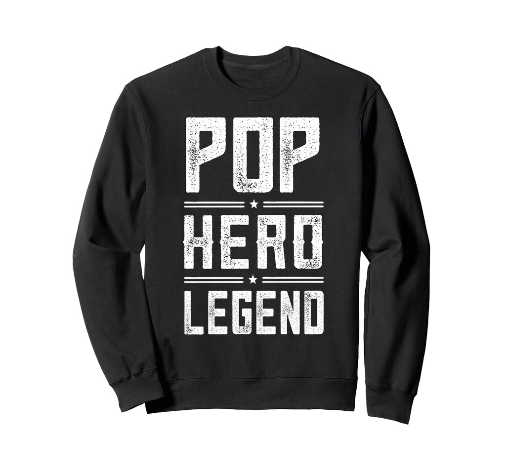 Pop Hero Legend Distressed Pop Sweatshirt - Graphic Print for Adults - T-Shirt, Sweatshirt, Hoodie