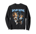 Shetland Sheepdog 90S Heavy Metal Sweatshirt - Fun Novelty Design Unisex - T-Shirt, Sweatshirt, Hoodie