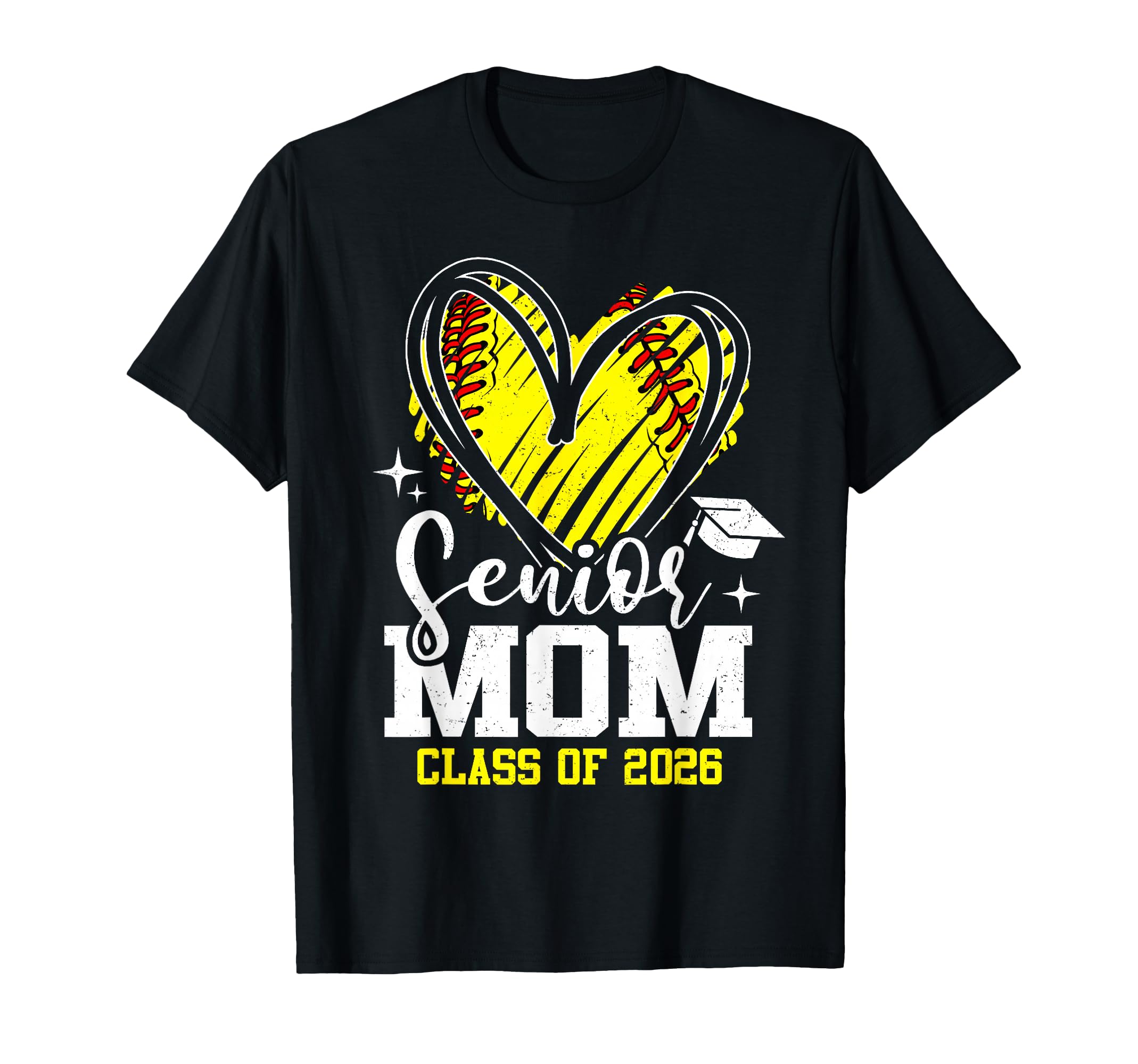 Proud Senior Mom Class 2026 Softball T-Shirt - Aesthetic Graphic Unisex - T-Shirt, Sweatshirt, Hoodie