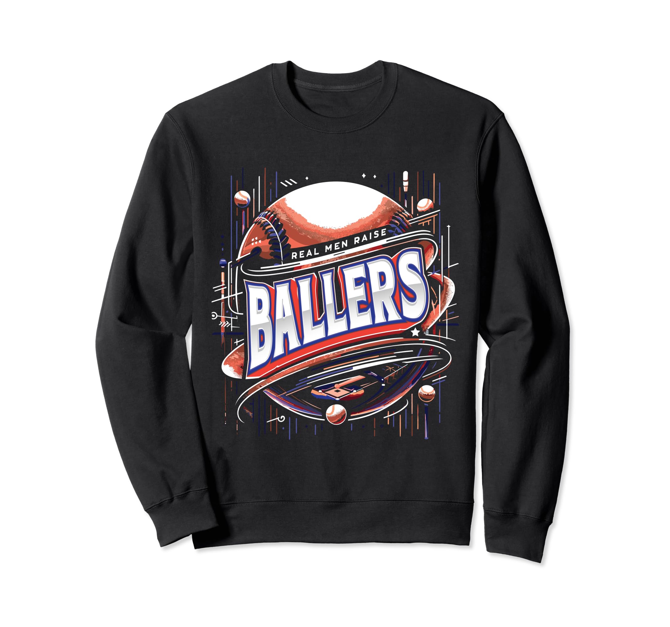 Baseball Dad Sweatshirt - Graphic Print Unisex - T-Shirt, Sweatshirt, Hoodie
