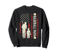 Fathers Day Baseball Papa Usa Flag Sweatshirt - Trendy Graphic Men Women - T-Shirt, Sweatshirt, Hoodie