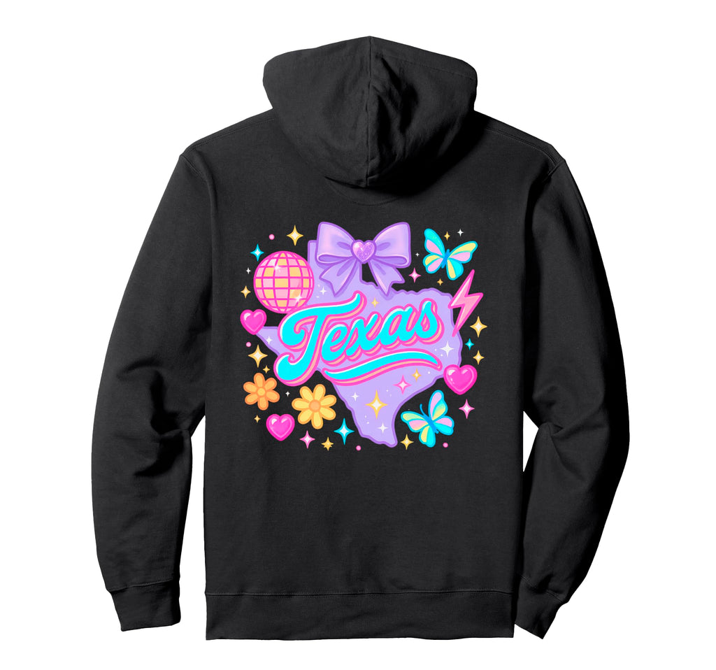 Texas Y2K Coquette State Bow And Hoodie - Minimalist Print Unisex - T-Shirt, Sweatshirt, Hoodie