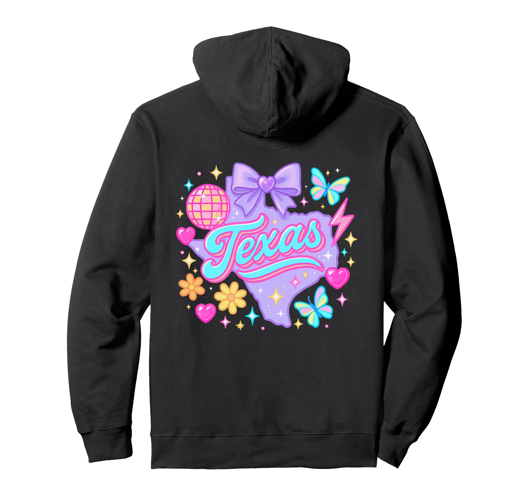 Texas Y2K Coquette State Bow And Hoodie - Minimalist Print Unisex - T-Shirt, Sweatshirt, Hoodie